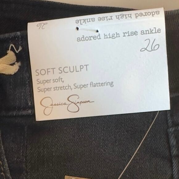 NWT Jessica Simpson Soft Sculpt Adored High Rise Ankle Size 26 Mesmerized Black - Picture 5 of 8